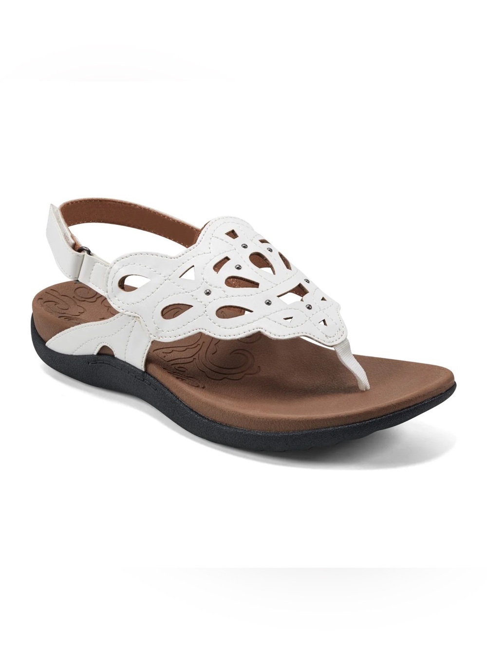 Rockport Ridge Slingback Sandal Women's 8.5 White Leather Cutout NWOT